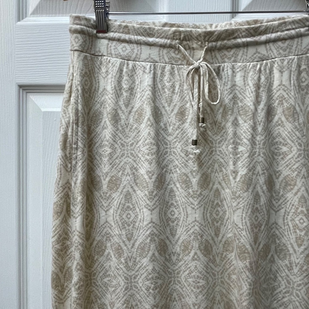 Eddie Bauer Women's Size Medium Print Drawstring Maxi Skirt‎